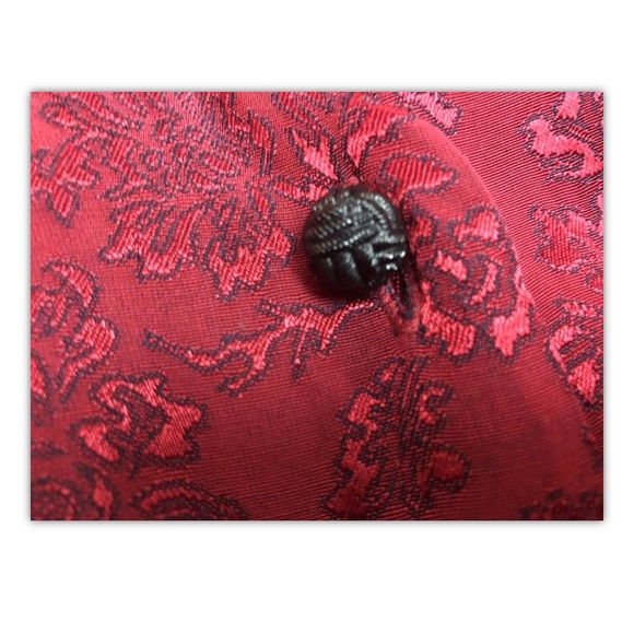 Fine Line, blouse, red, accent floral, size S.: - Picture 5 of 9